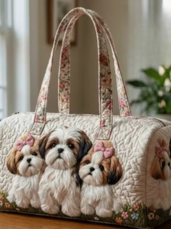Travelocity Handbags - NEW Puppies Quilted Travel/Duffle Bag
